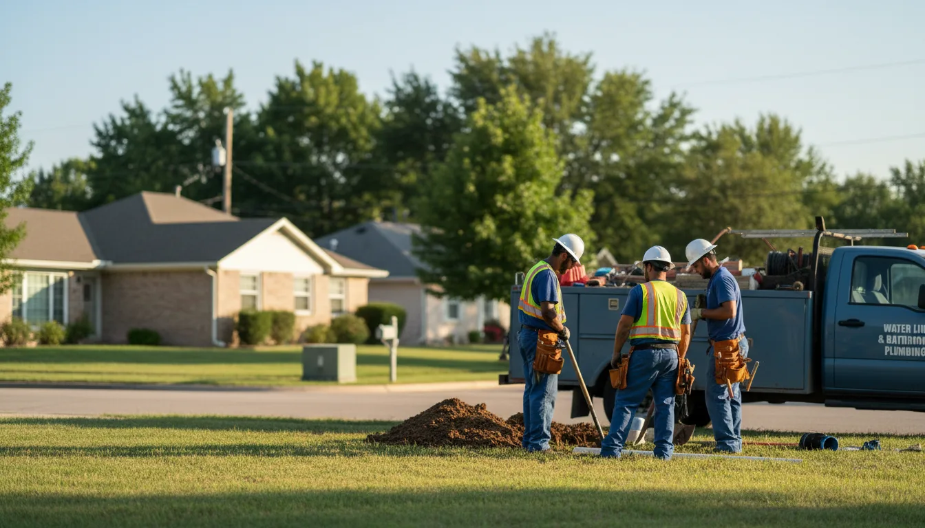 Residential water line and bathroom plumbing service in Palmer, TX
